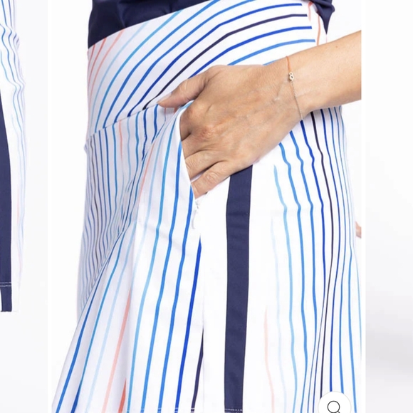 Kinona Golf Skort Skirt Blue White Pleated Compression Tennis Skorts Skirts - Picture 5 of 7